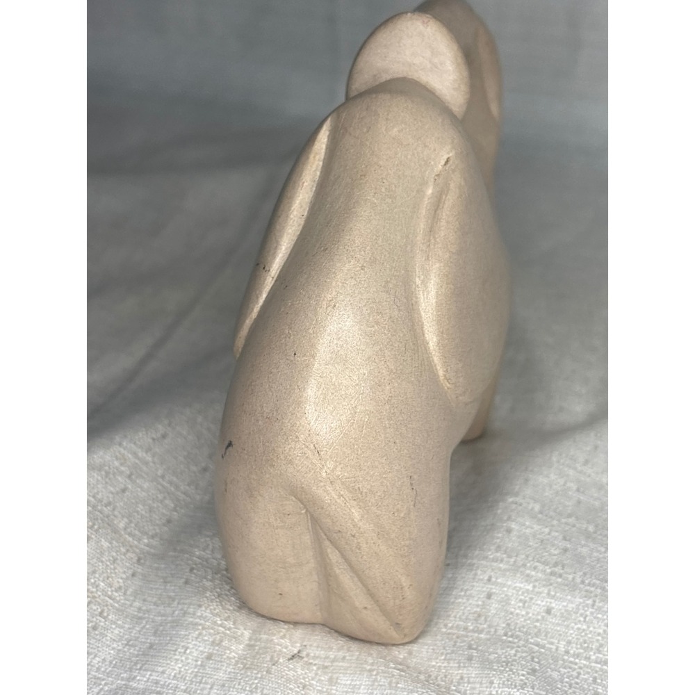 Hand Carved Soapstone‎ Haiti Elephant Figurine Statue Ornament Decor Art Vintage - Picture 4 of 5